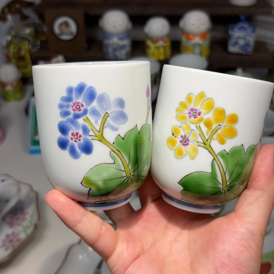 瓷川田稔 本手孤品 手握杯 一对