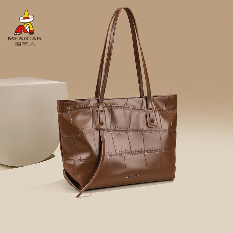 稻草人包包女时尚爆款托特包休闲大容量单肩包百搭手提包女托特包