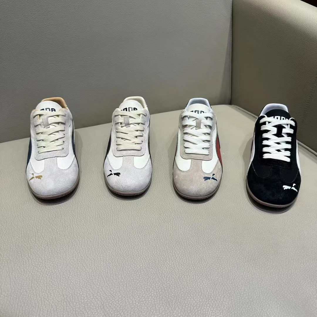 7777-20【标准码】早春新款皮布拼接休闲舒适轻便个性男款潮鞋