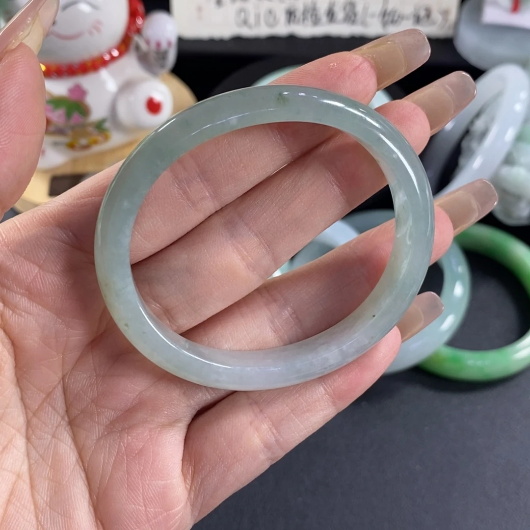 未镶嵌手镯翡翠天然翡翠手镯52.5