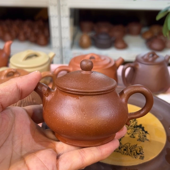 茶壶紫砂降坡潘壶120c c