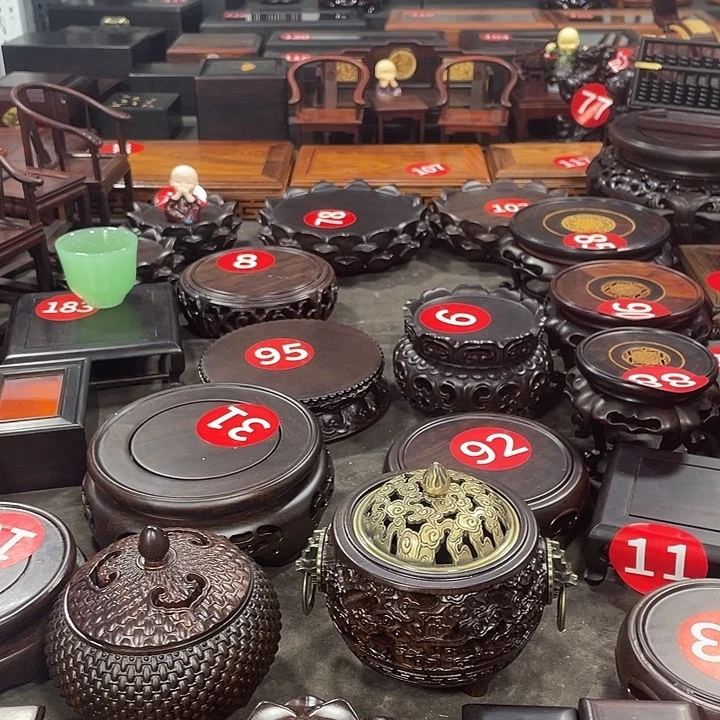 手工艺品琉璃红木底座工艺品