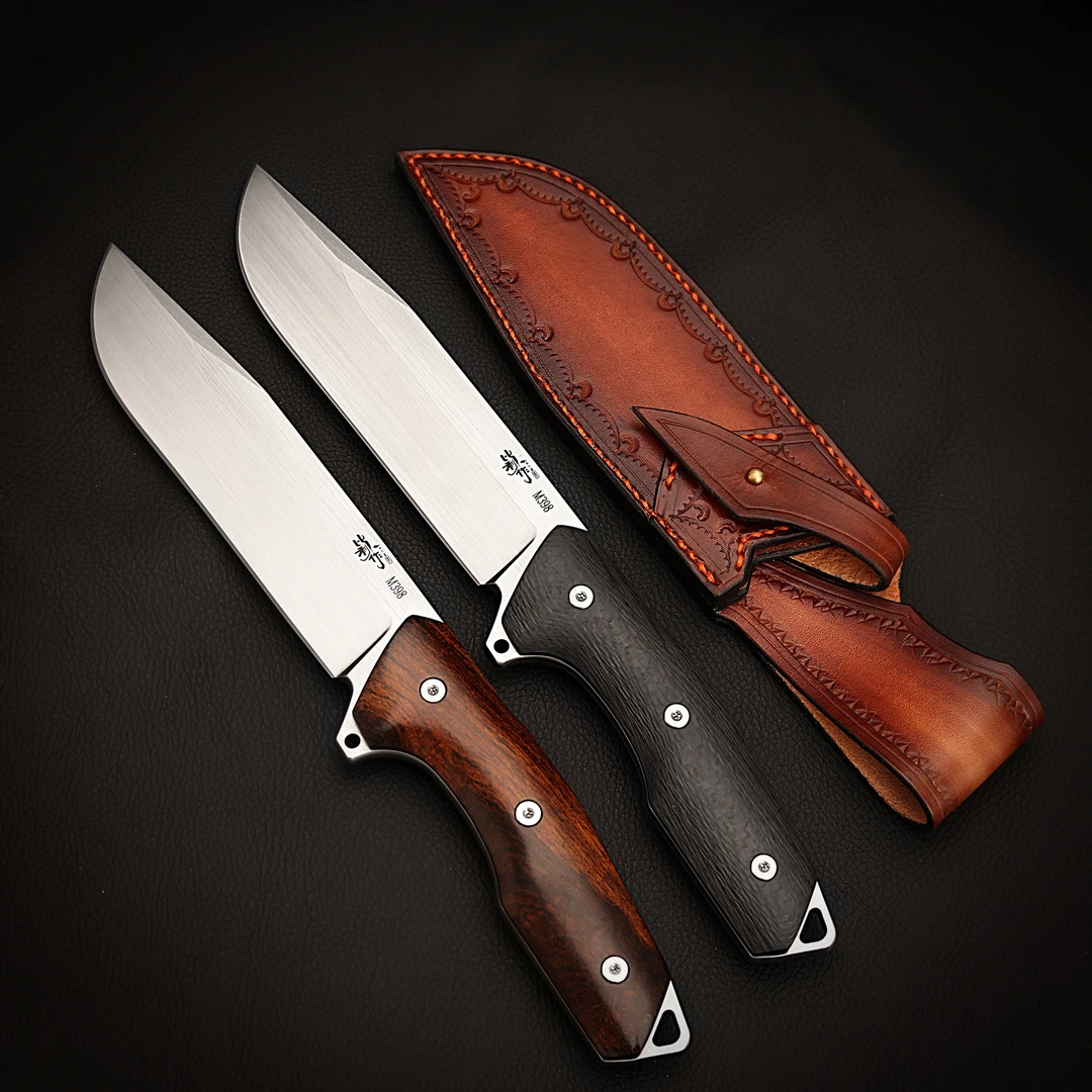 M398刀具一体龙骨5个厚全手工制作户外露营锋利野营把玩小刀