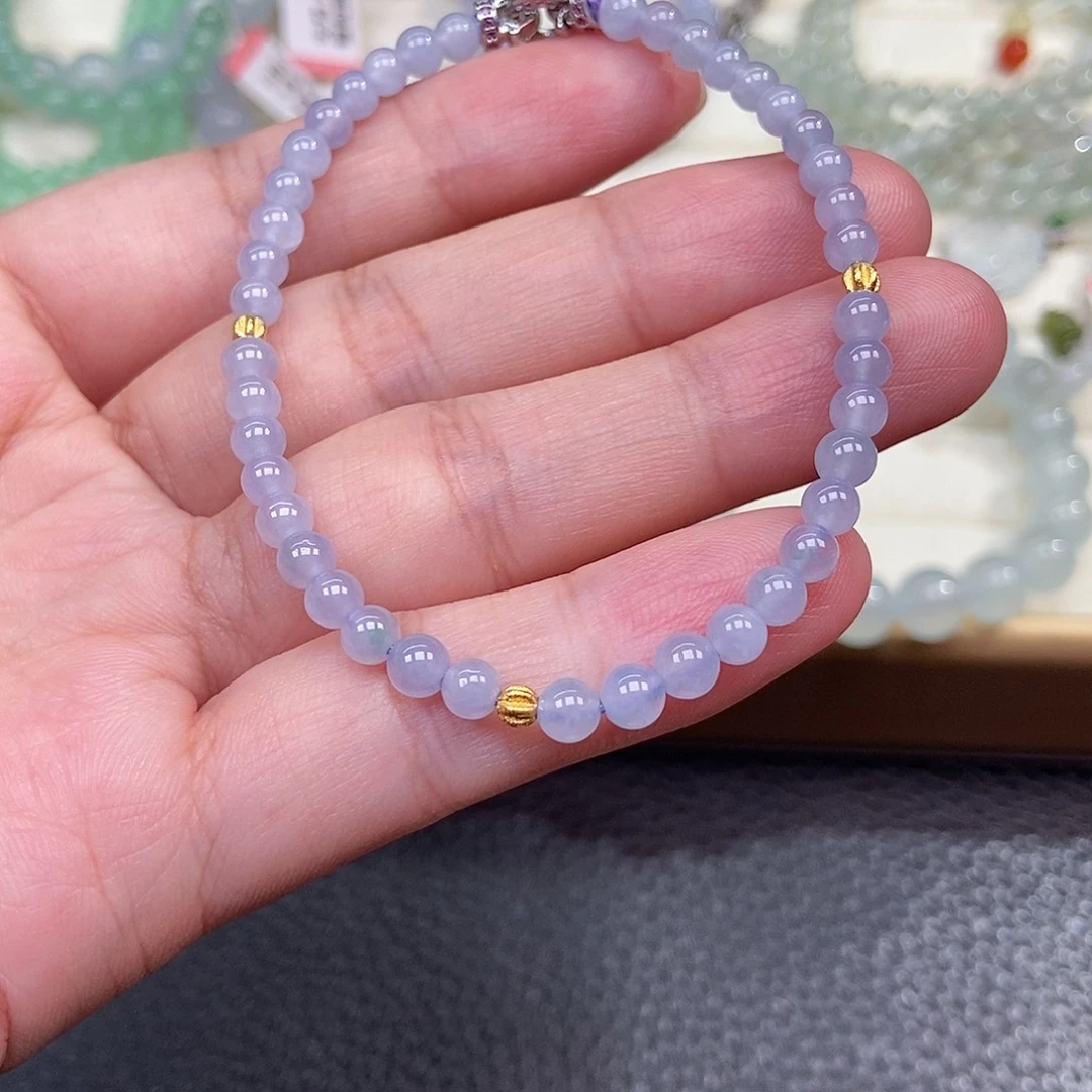 翡翠未镶嵌手链卡4.4