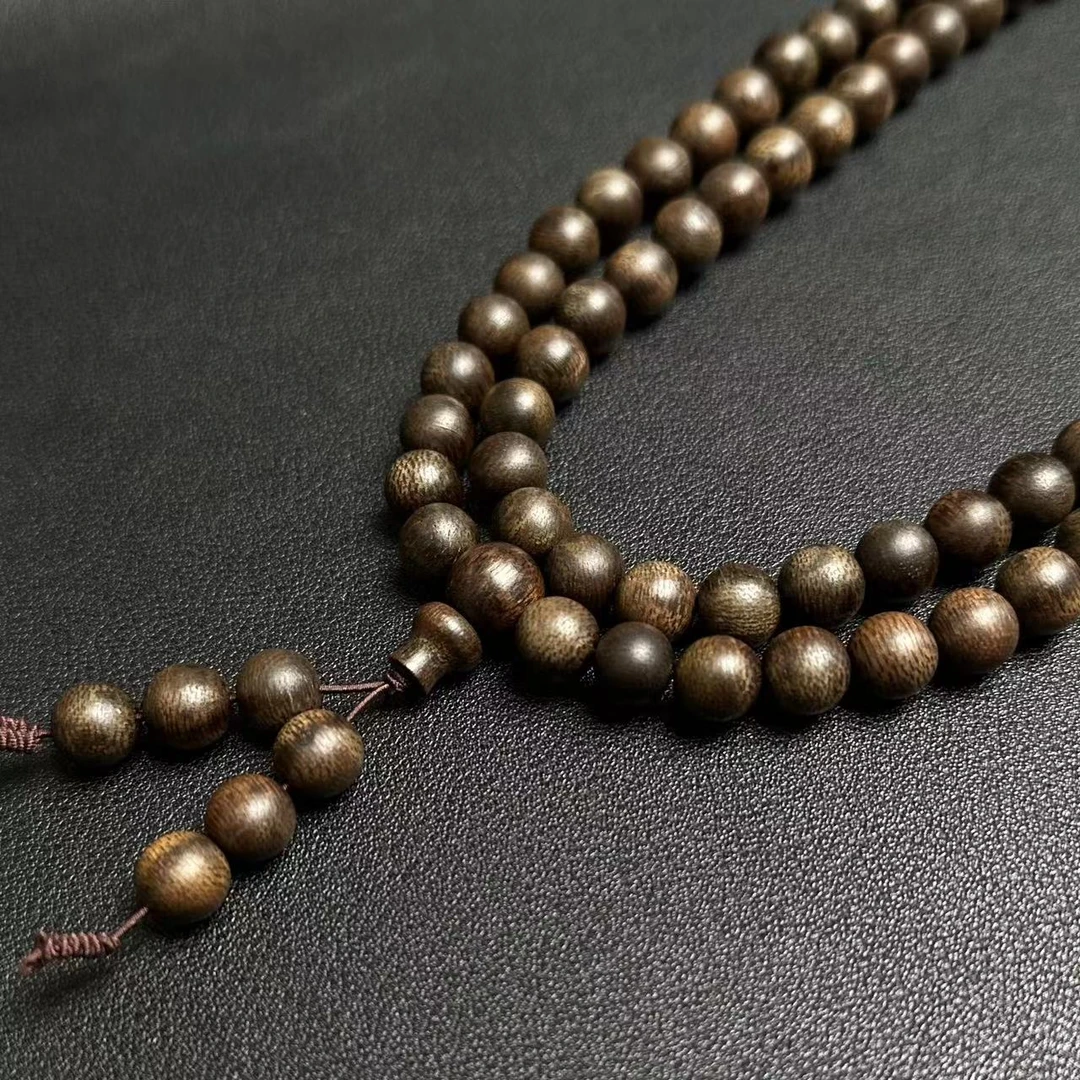 【和物】Z032沉香沉水莺歌绿奇楠0.8多圈圆珠手串