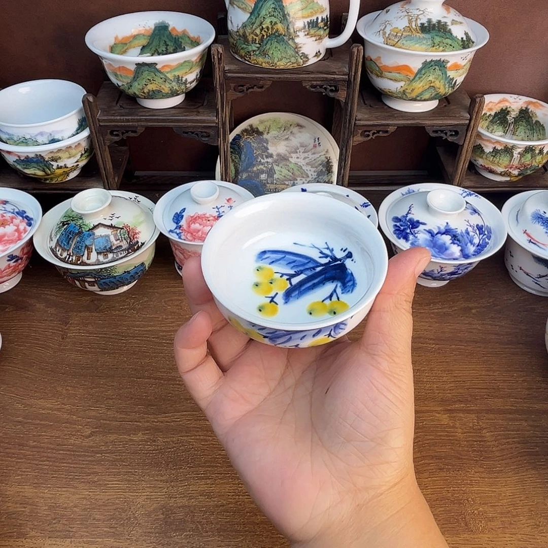 忠意堂釉下彩枇杷