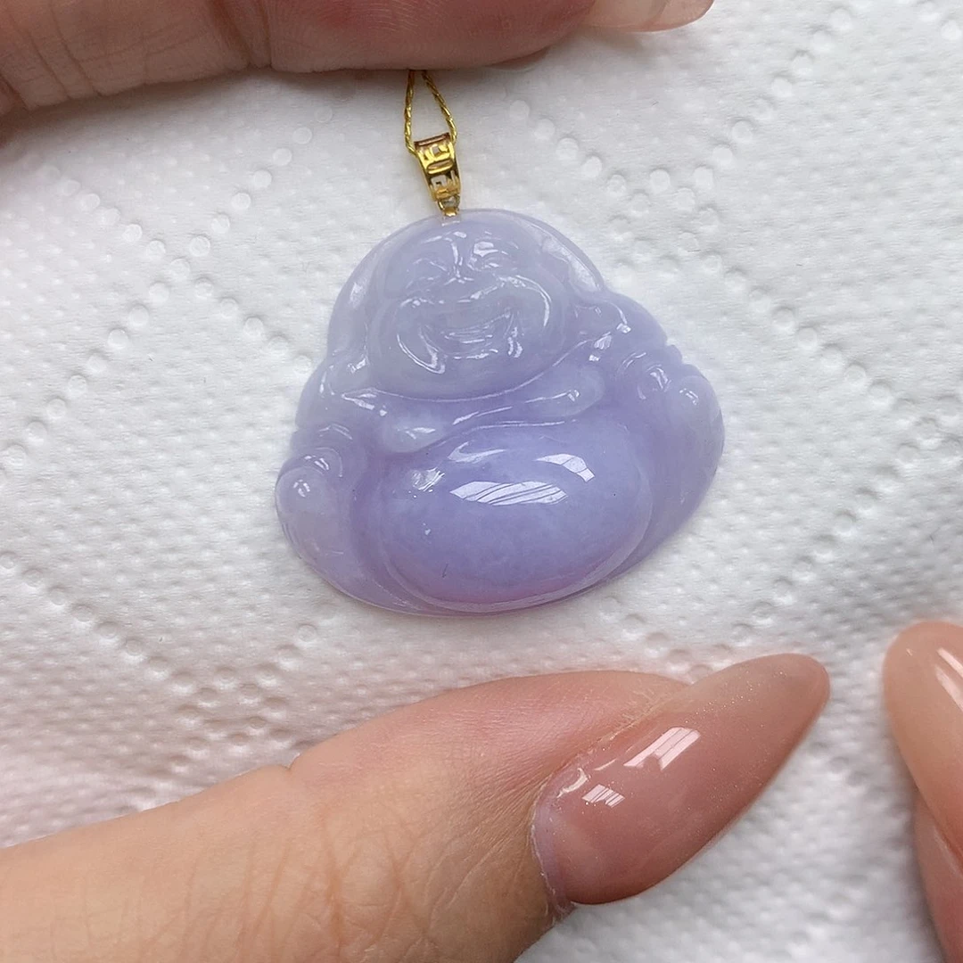 颈饰18K金镶嵌翡翠