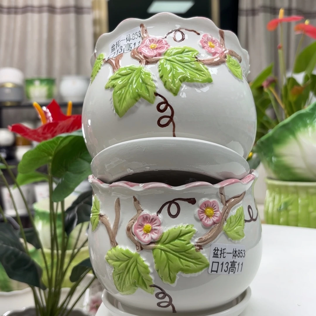 @夏西陶瓷花盆@@5853