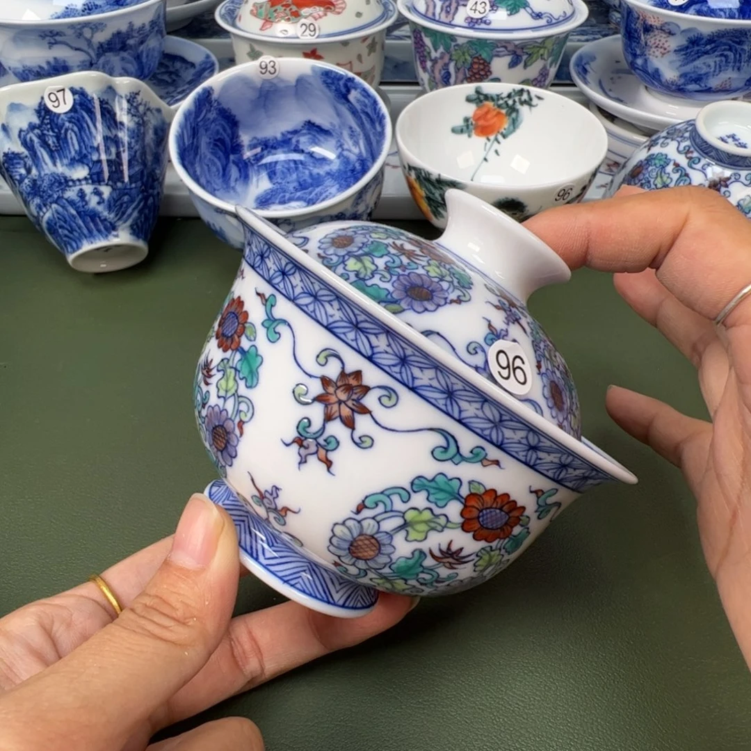 陶瓷景德镇纯手工纯手绘茶具木木96