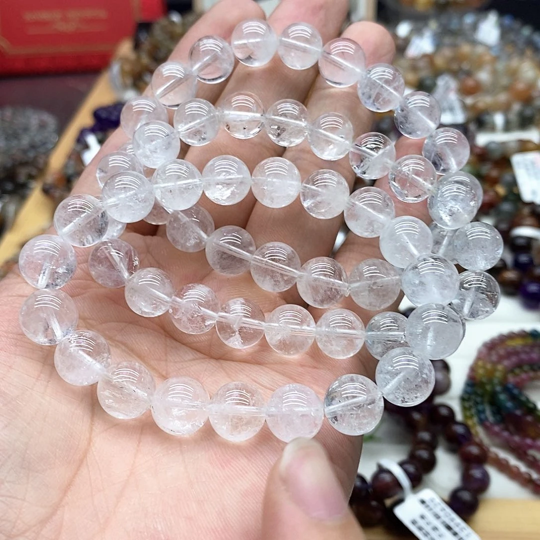 水晶手链未镶嵌多样性发货发一条