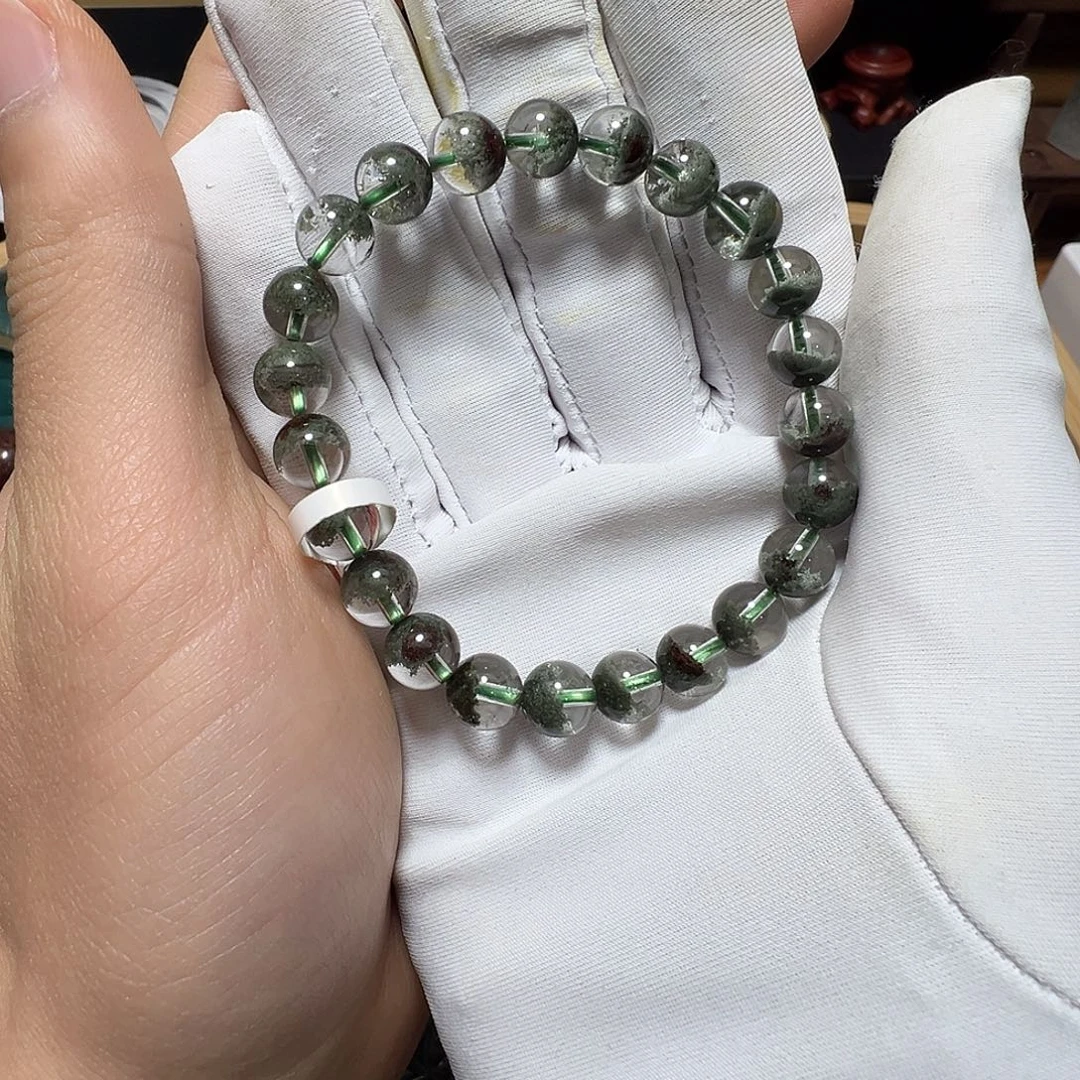 未镶嵌手串水晶绿幽灵