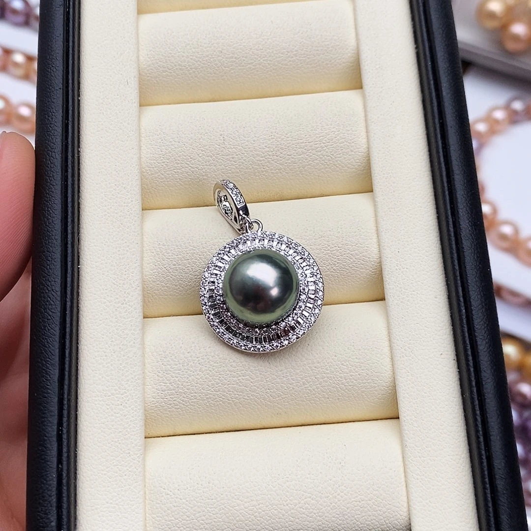 银S925镶嵌海水珍珠颈饰