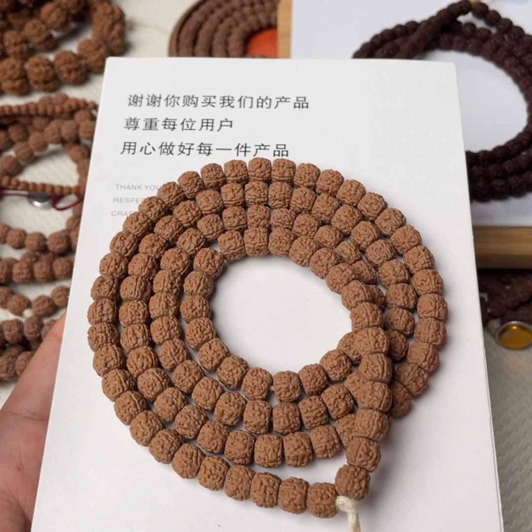 纯***福金刚菩提吊坠藏切一代龙108卡8.5