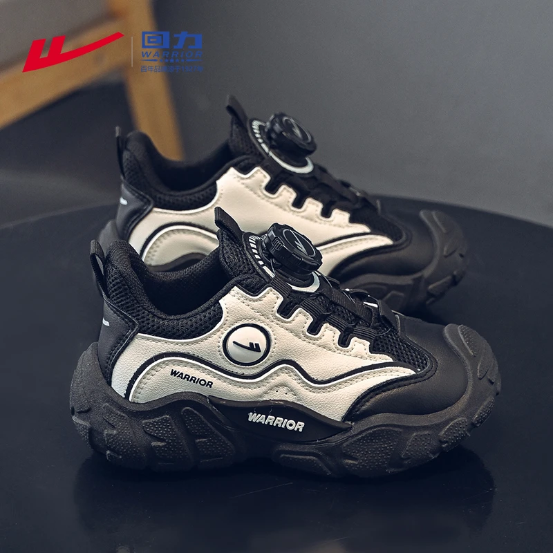 回力童鞋男童跑步鞋旋转纽扣男孩运动鞋2025秋季爆款大童儿童鞋子