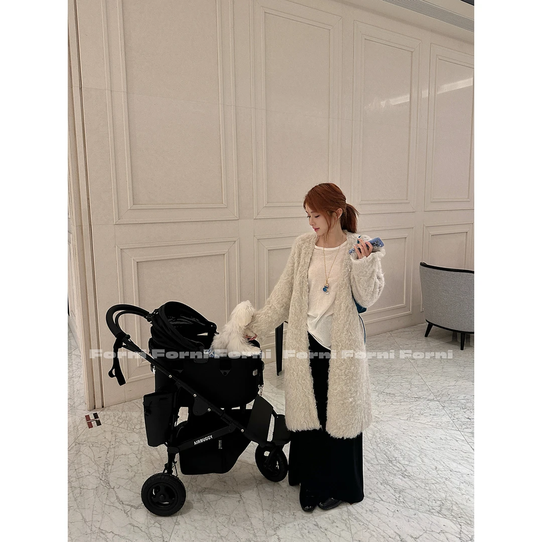 FORNI 卷卷拉毛大衣 美利奴羊毛手工拉毛外套