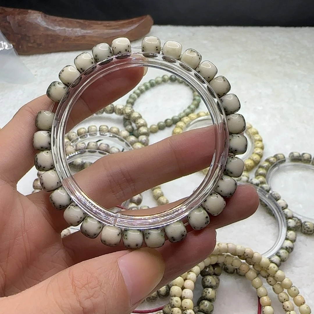 风***铃星月菩提吊坠石玉料同枝果单圈