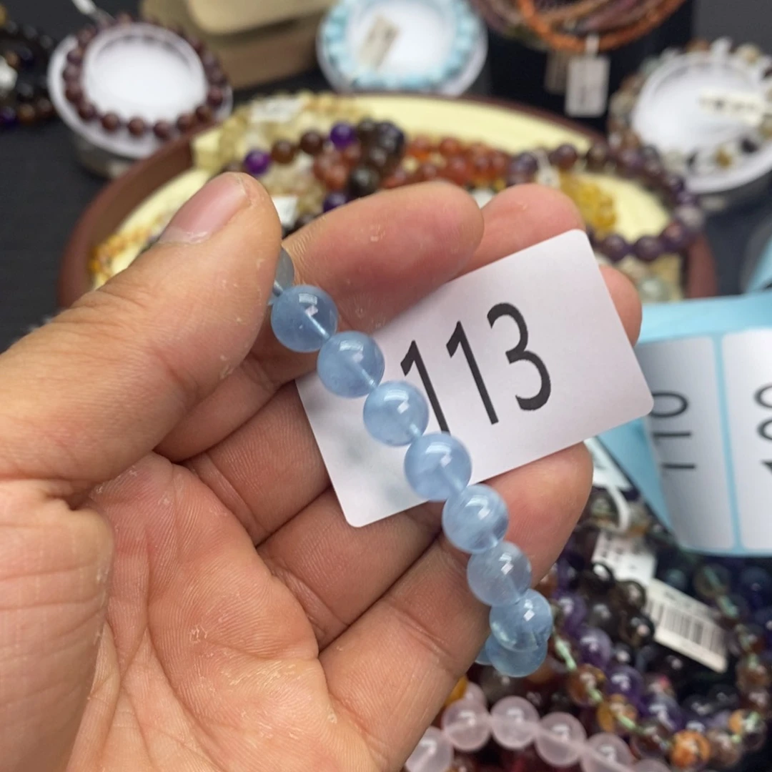 海蓝宝石手链未镶嵌手链