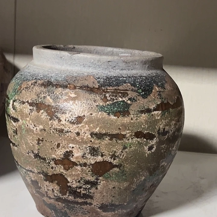 粗陶盆高20口14默认打孔