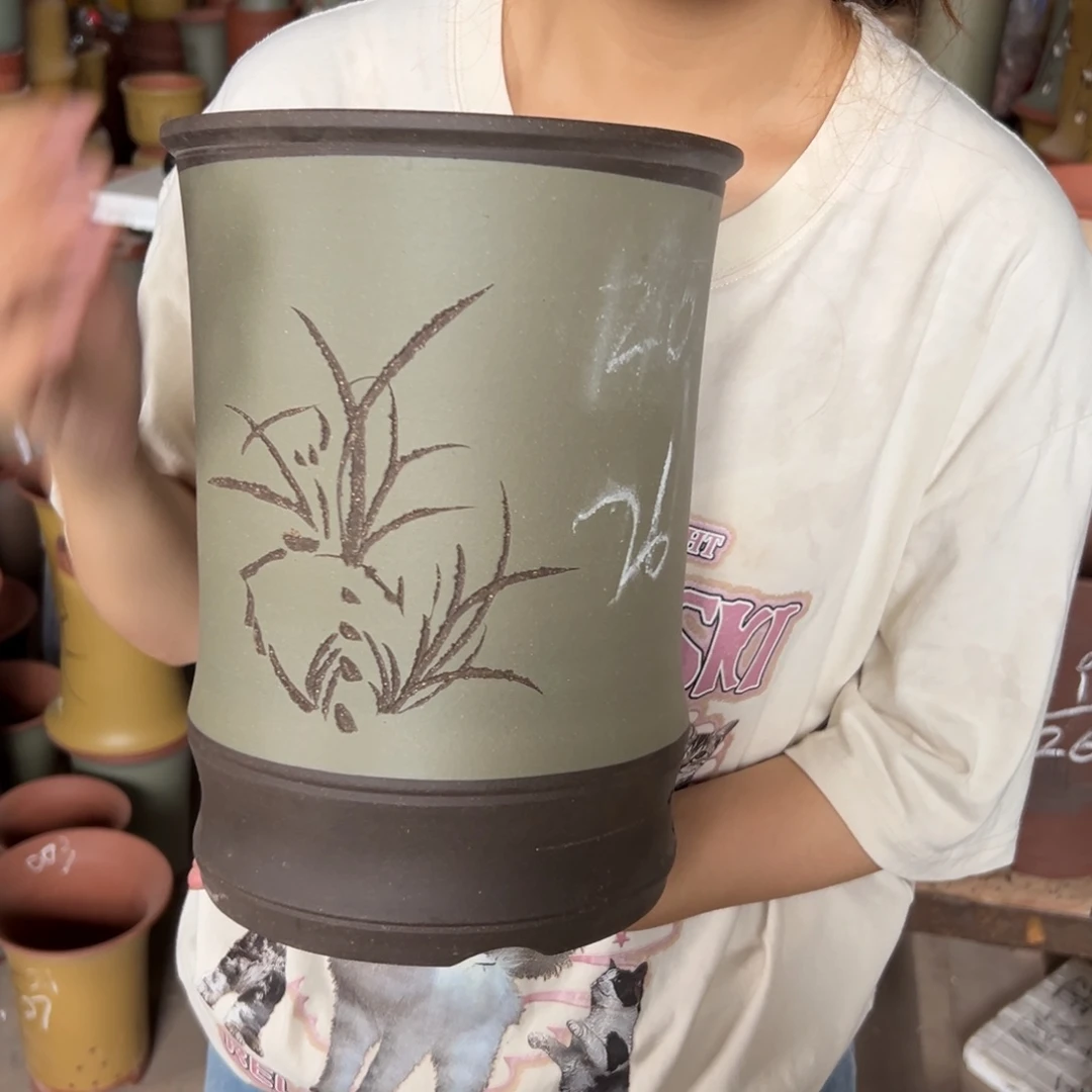 宜兴川阁紫砂花盆单个