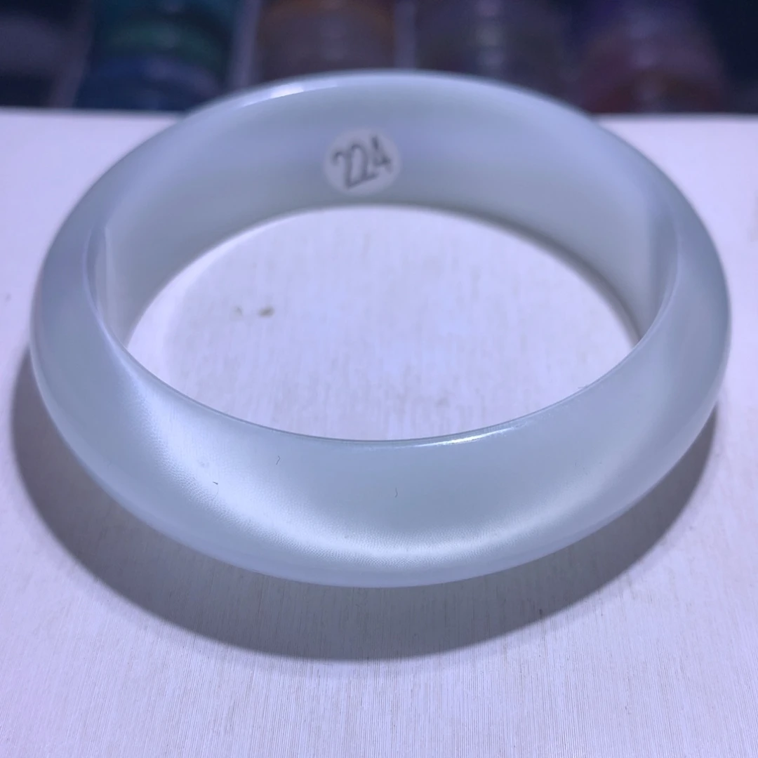 手镯水晶银S925镶嵌猫眼60.2圈224