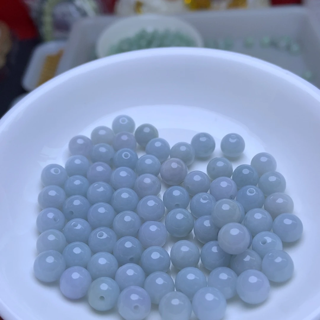 未镶嵌手链翡翠卡7.3紫罗兰20个