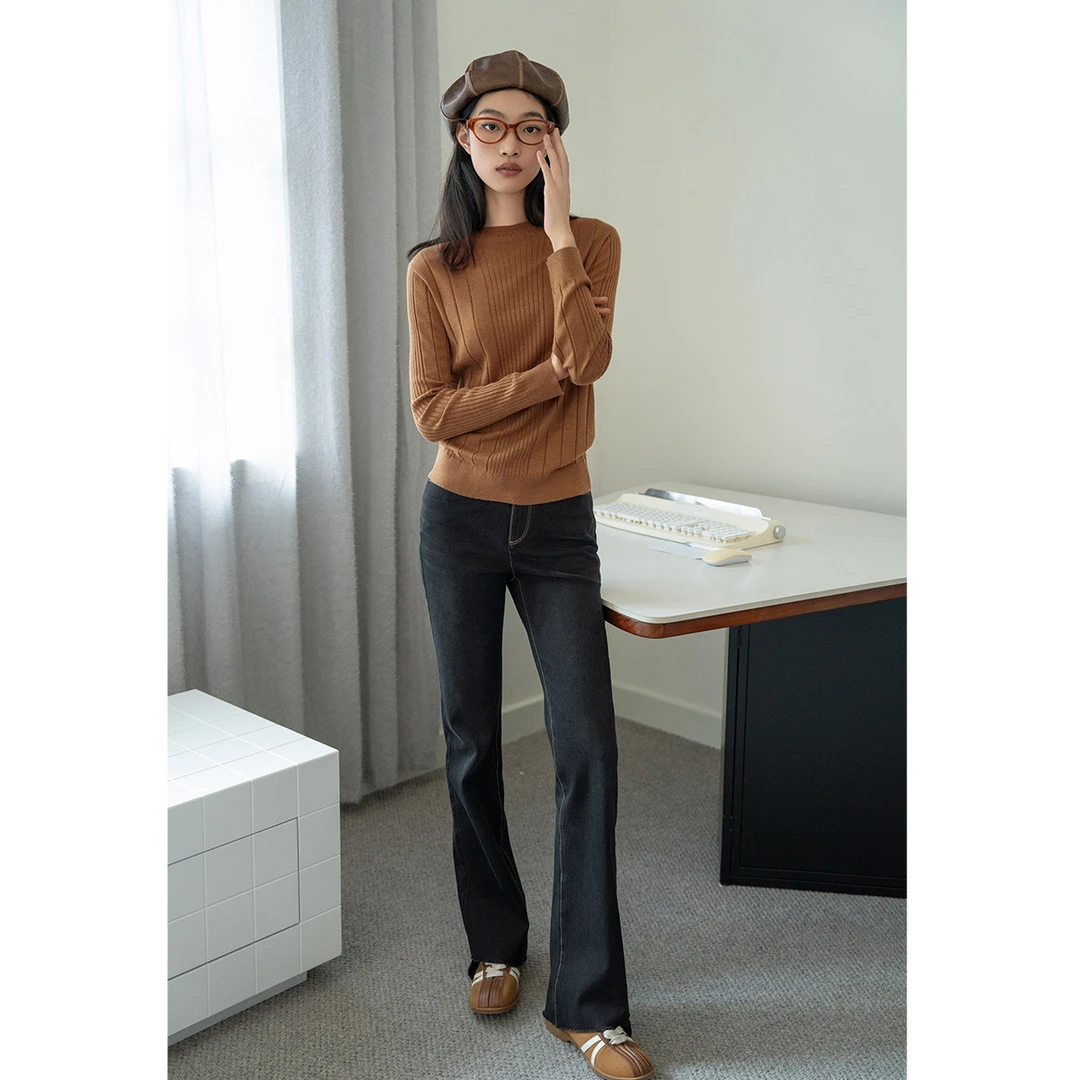 PSALTER诗篇 金标商场同款经典百搭显瘦微喇牛仔裤6C34520240