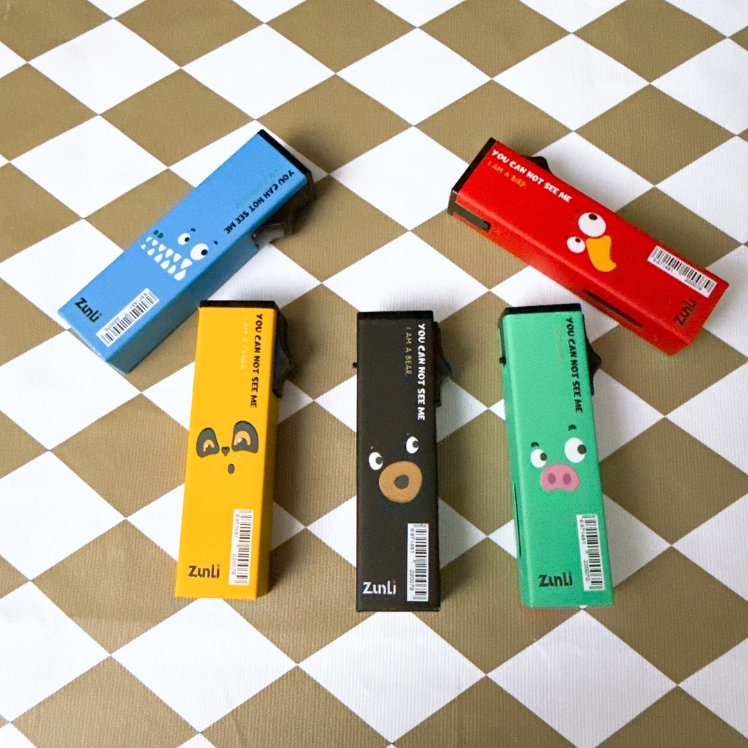 新款卡通脸谱金属直冲防风可充气高颜值创意打火机批发定制防风