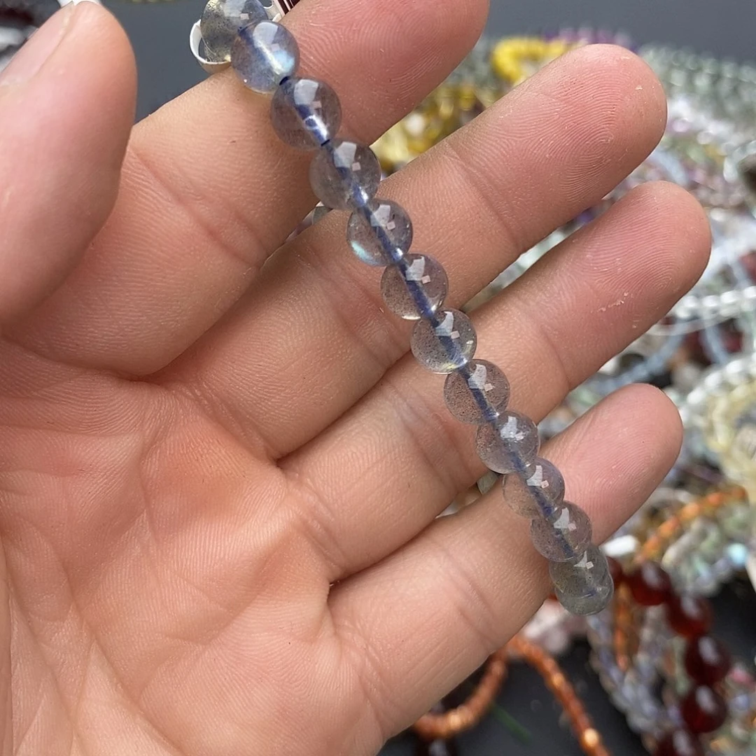 拉长石手链未镶嵌手链