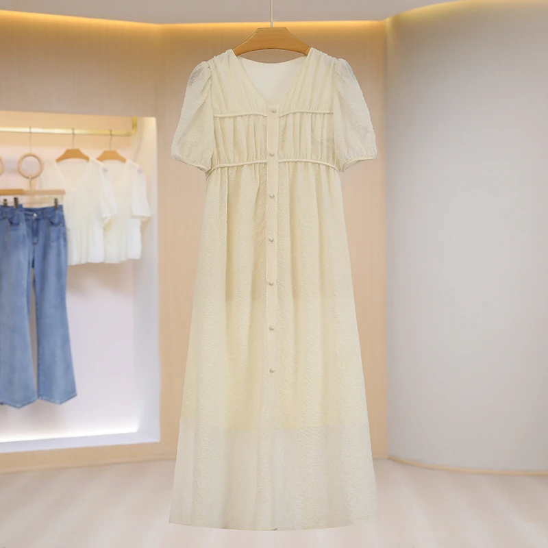 L4258-伍莎服饰云仓百搭时尚新款夏季连衣裙#BSB46L086