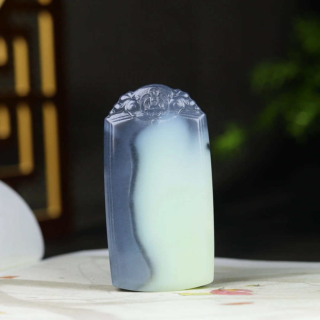 1213143和田玉青花意境山水