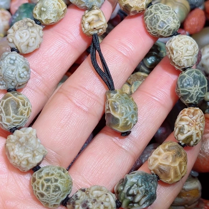 玛瑙/玉髓手链银S925镀金镶嵌吉*