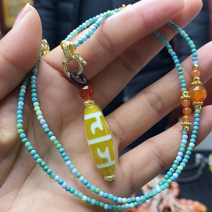玛瑙/玉髓合金颈饰