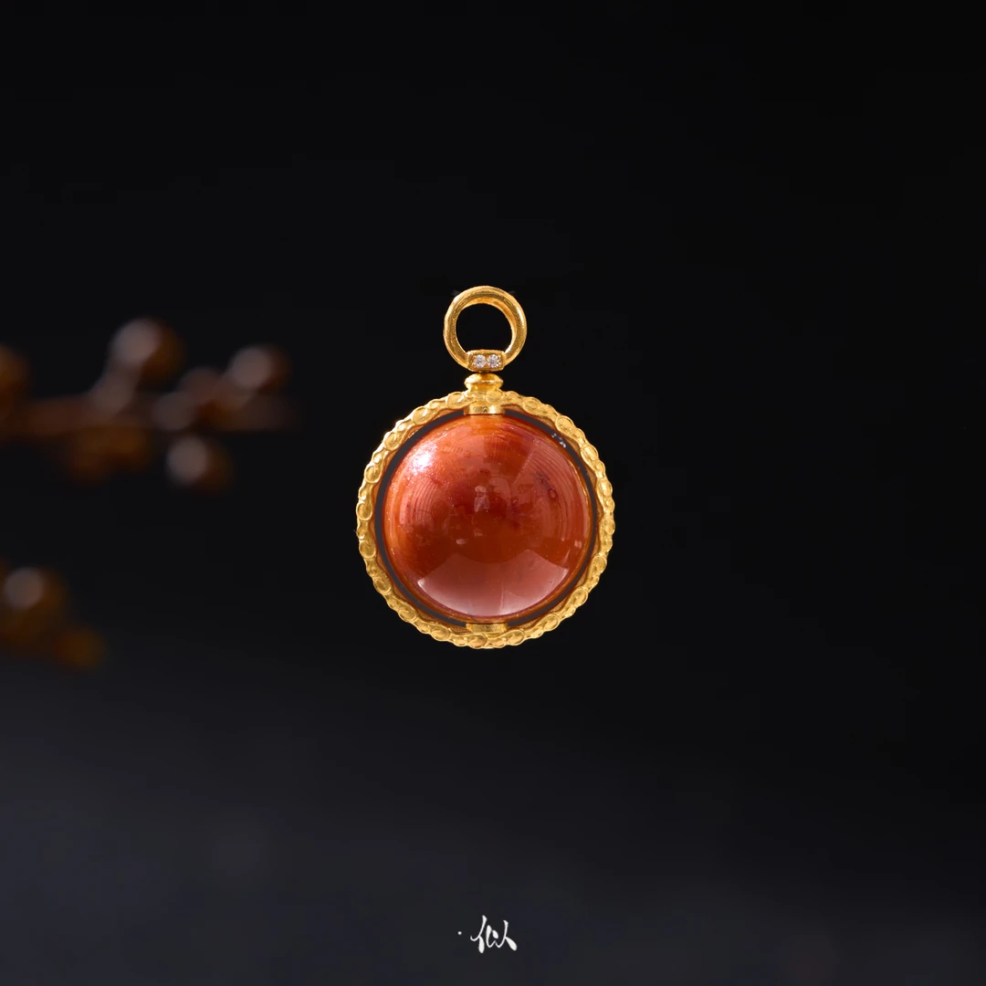 L【丹红】·似梓珠宝·  18K南红吊坠  多样性发一 XYMD00500017-S-X2