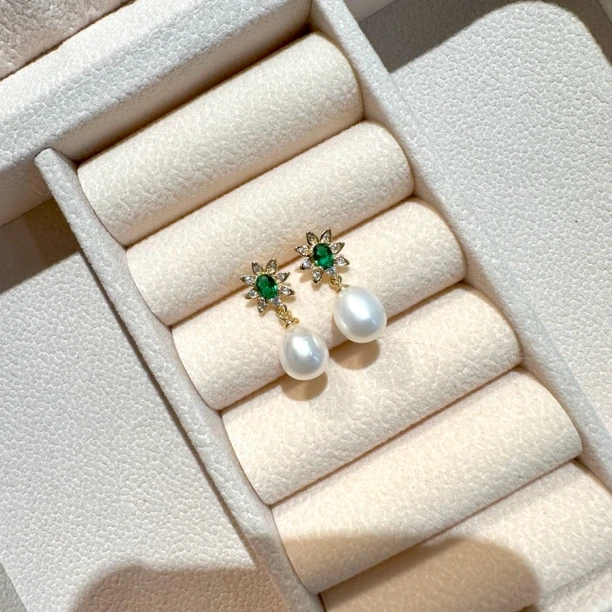 十里间【迷雾森林】小清新淡水珍珠耳环