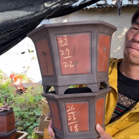 紫砂花盆特价包邮送