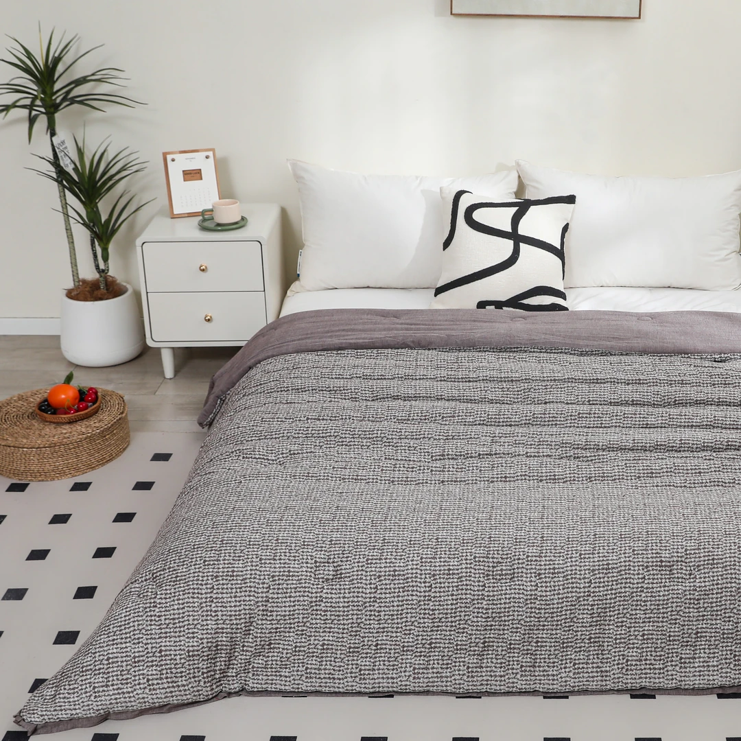 【哇塞冬被-咖色】纯棉超柔纱秋冬被200*230cm