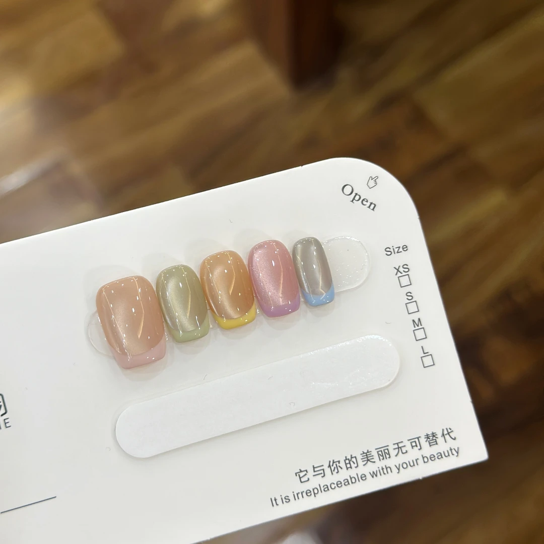 快乐星球 手工定制穿戴甲美甲成品美甲贴片10片