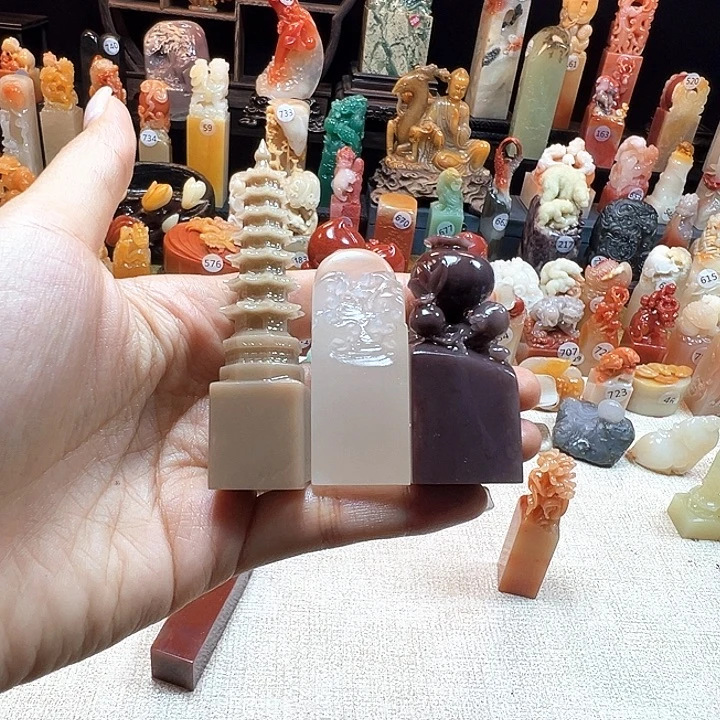 石***海印石昌化石寿山石雕刻