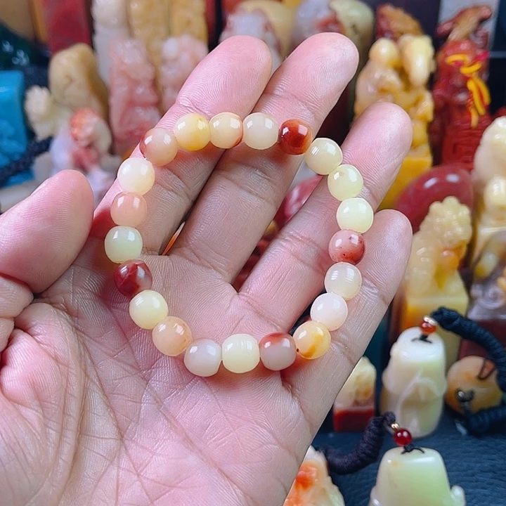 寿山石芙蓉手串福利价！