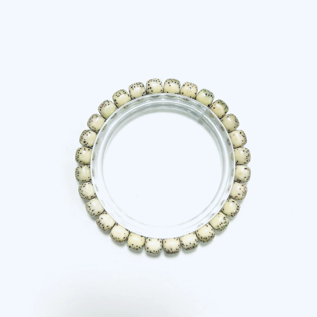 109 石玉料河豚星月菩提手串 8×7mm