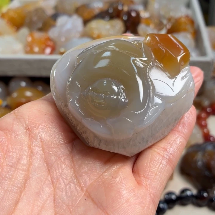 玛瑙/玉髓未镶嵌吊坠(不含链)