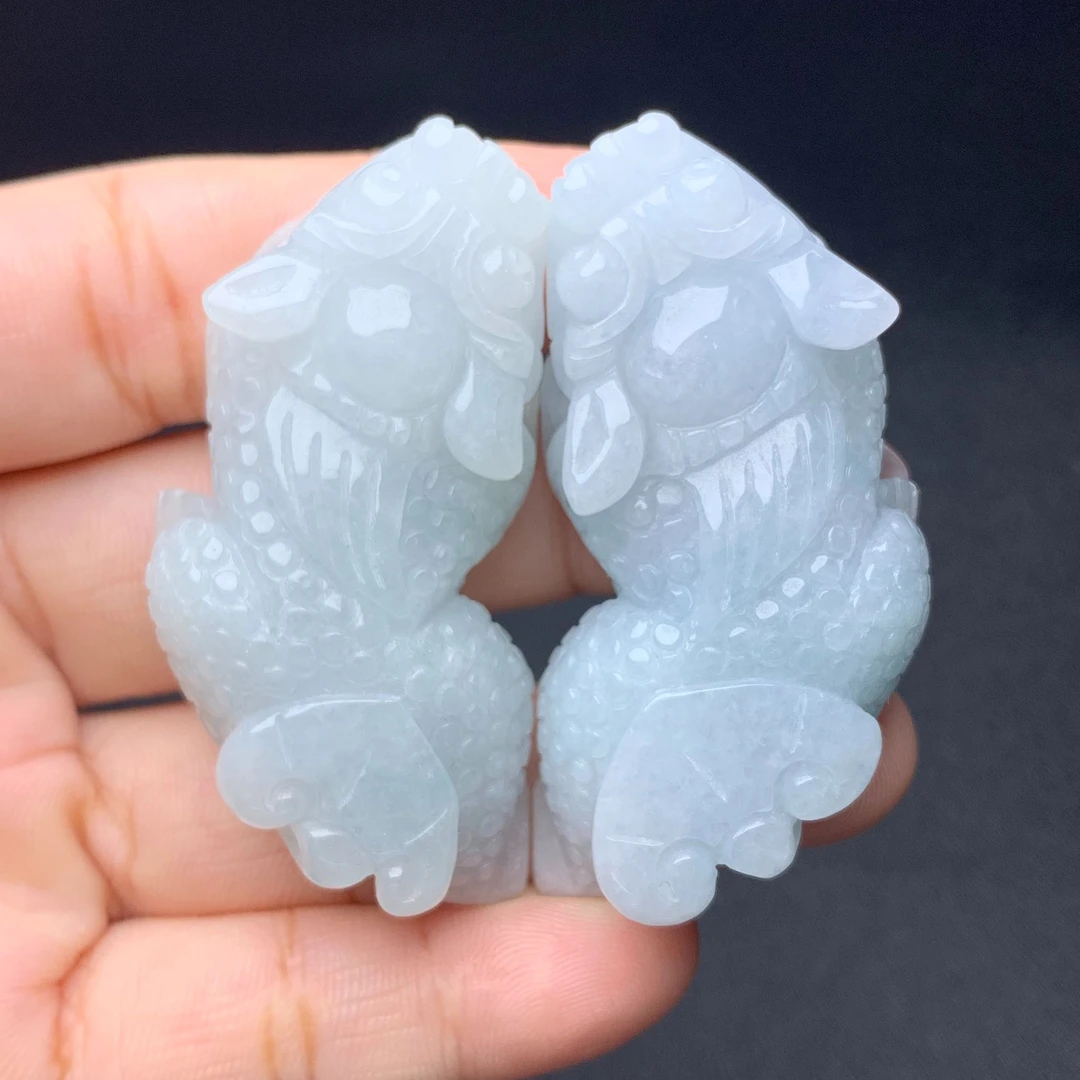 翡翠吊坠天然翡翠A货貔貅吊坠正品翡翠貔貅吊坠一对情侣礼物