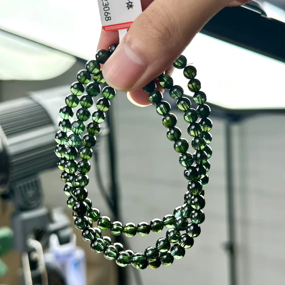 索翡纯天然巴西老料碧玺高净通透净体纯色湖水蓝绿5mm 多样性发一