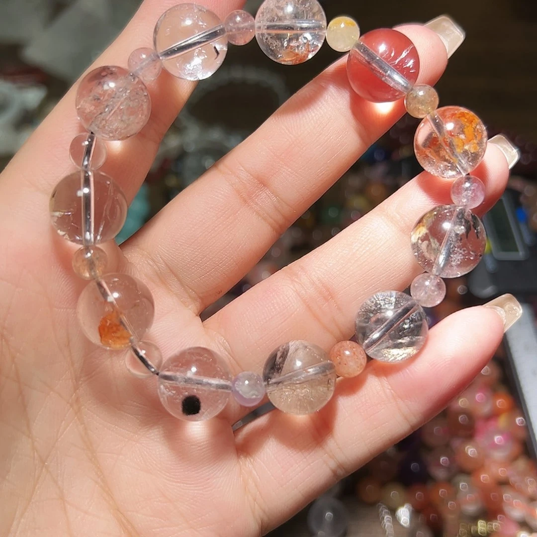 水晶手链未镶嵌闪灵钻13毫米