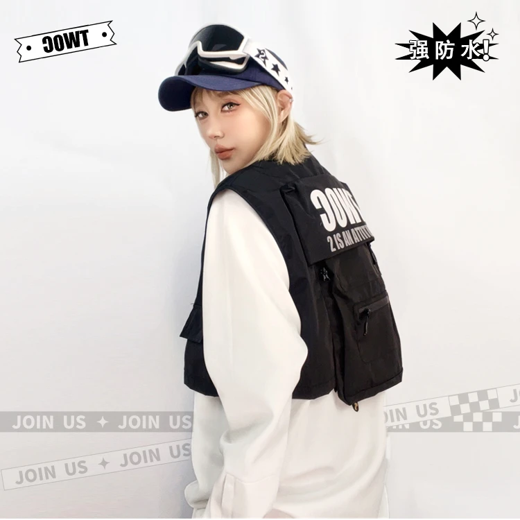 【黑刃机甲】零下二度26新品防水马甲滑雪服潮牌宽松黑色小马夹