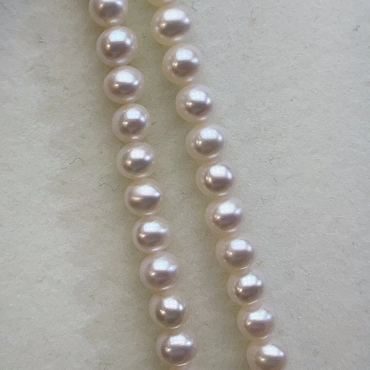 淡水珍珠银S925镶嵌颈饰➕6.7高品极光炫彩