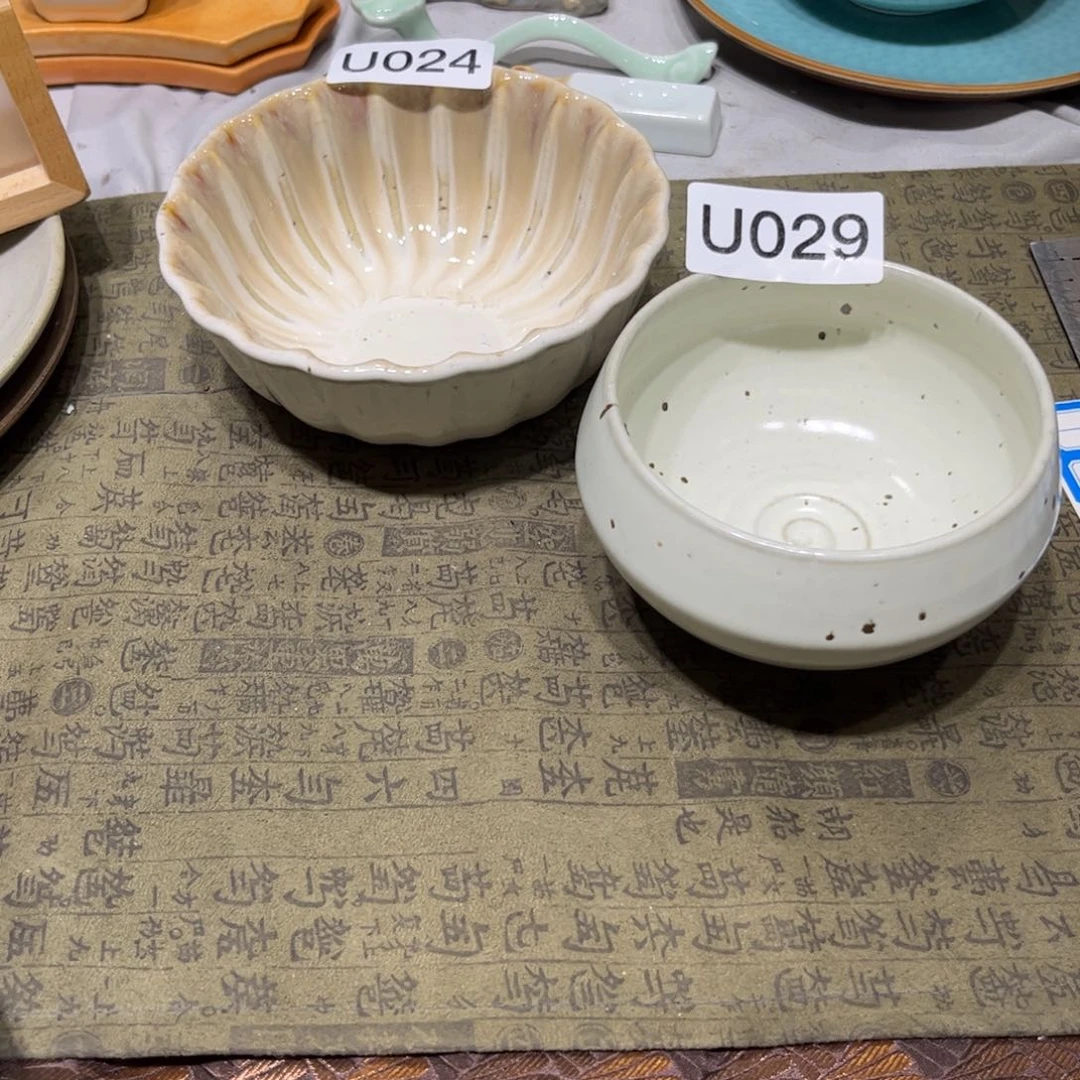 瓷景德镇粗陶复古盘碗微瑕