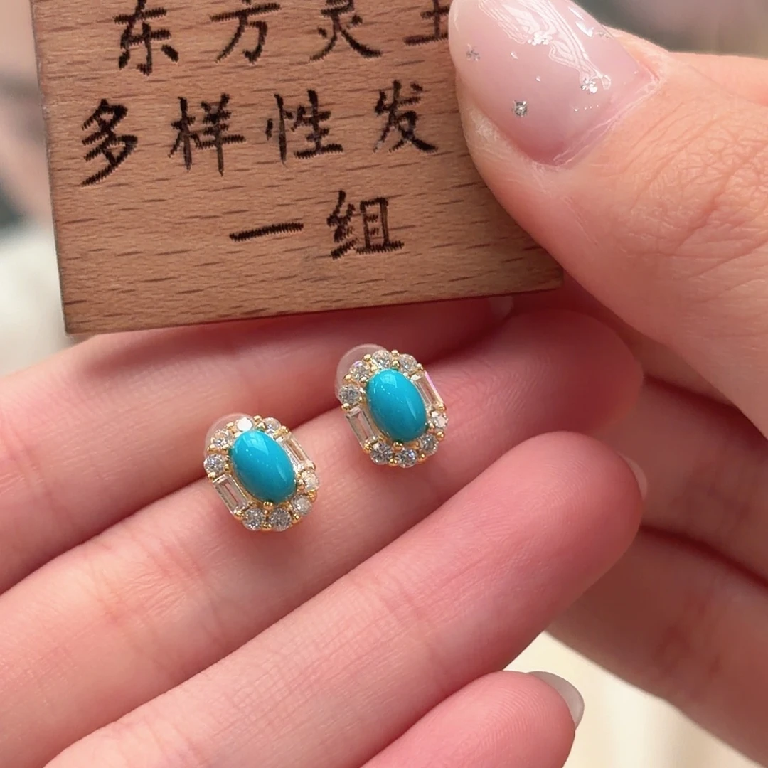 绿松石银S925镶嵌颈饰