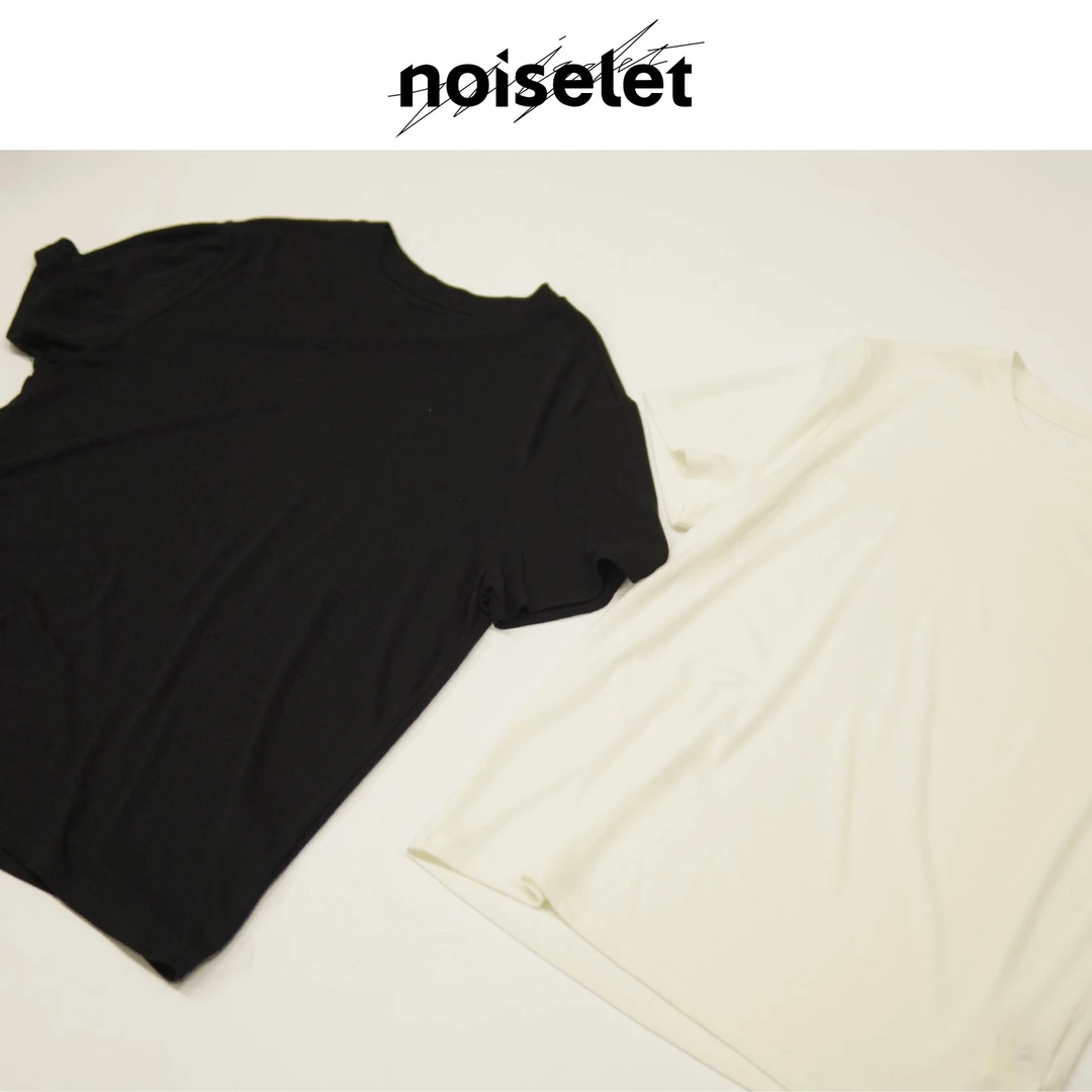 noiselet松弛舒适圆领边羊毛针织男装短袖 N1196