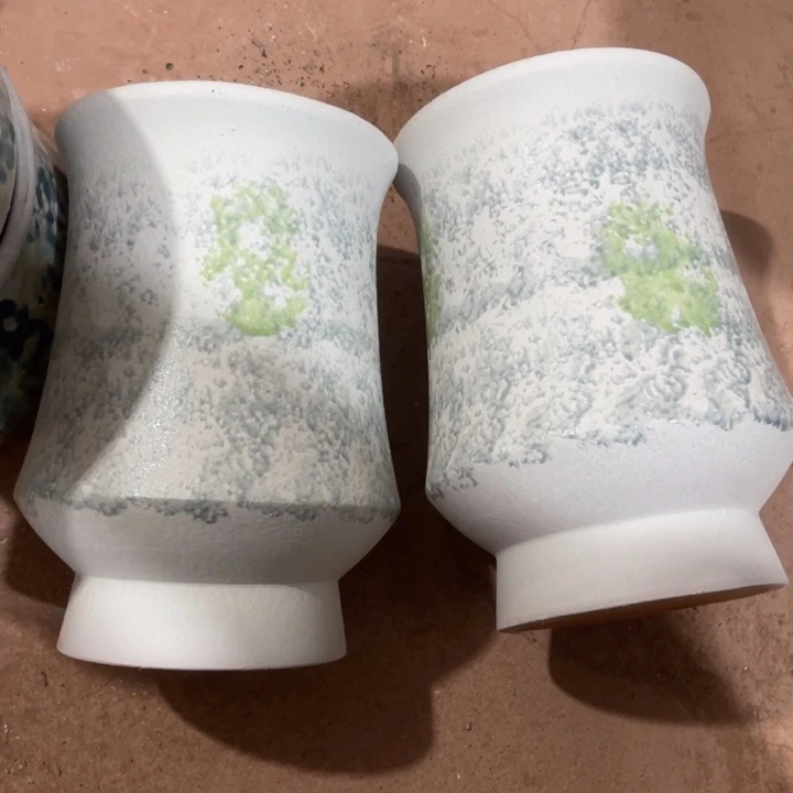 紫砂花盆口径16高度24两只正品